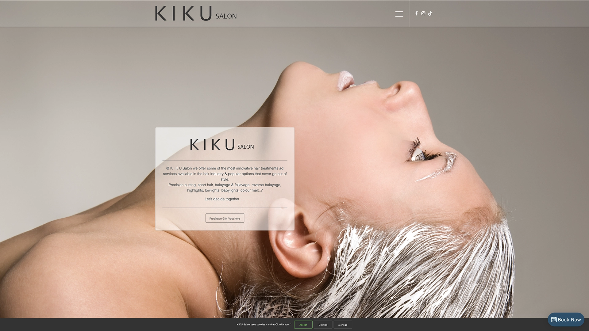 KIKU Hair Salon Website Client launched in November 2024